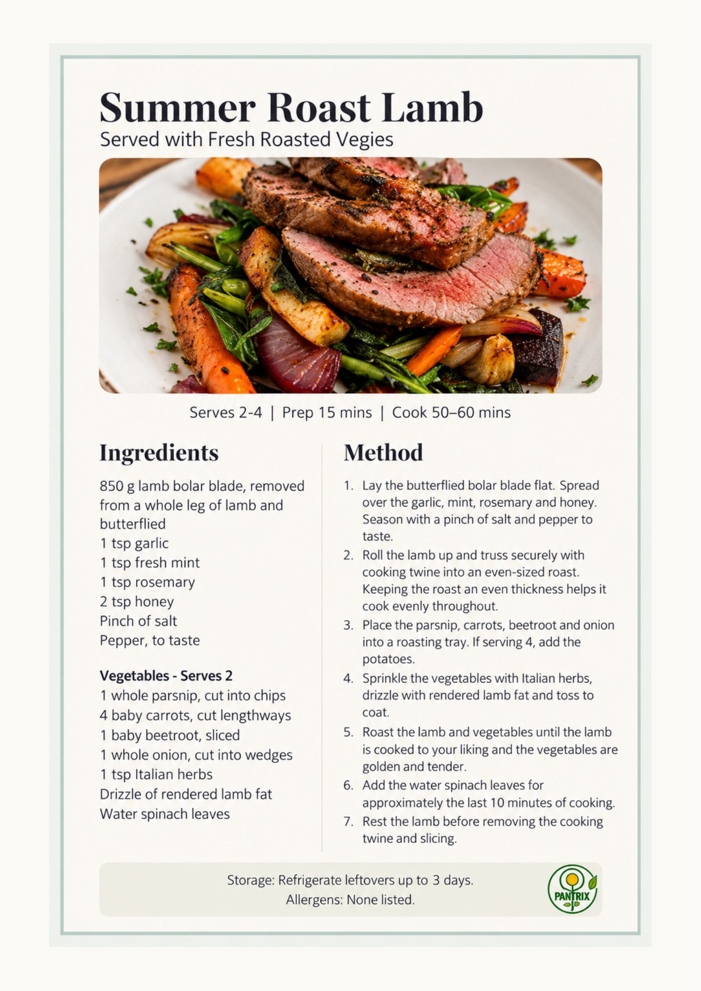 One leg of lamb. Seven recipes. And so much more. — page 18