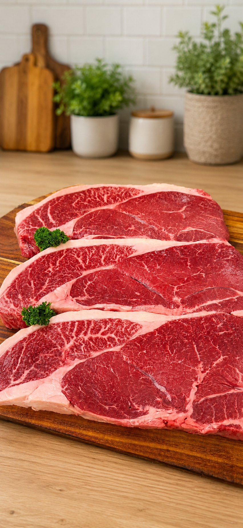 Butcher preparing fresh cuts of meat for The Butcher's Corner