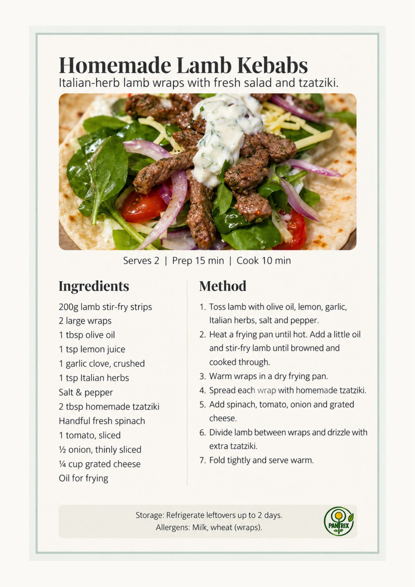 One leg of lamb. Seven recipes. And so much more. — page 15