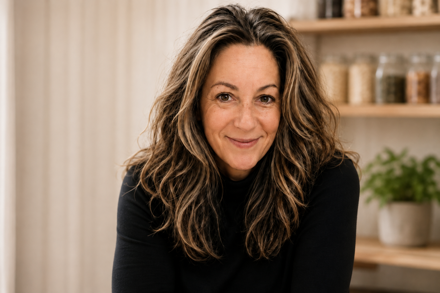 Michelle Hanlon, founder of Pantrix, smiling in her kitchen