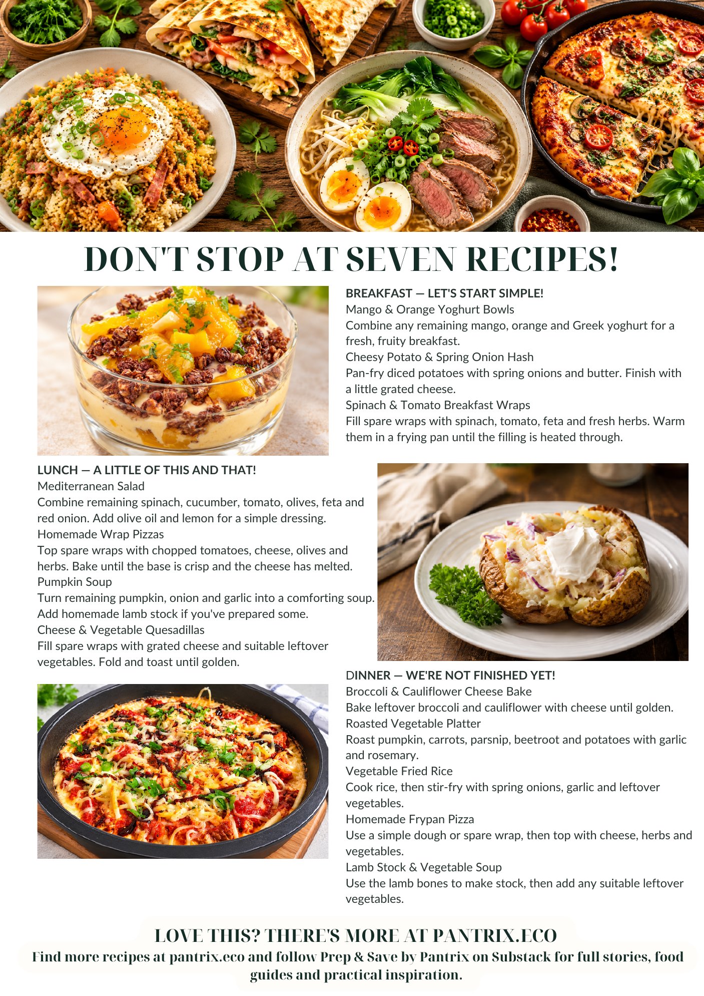 One leg of lamb. Seven recipes. And so much more. — page 8